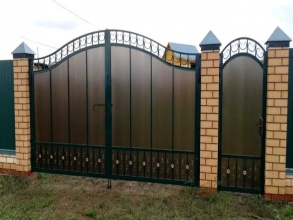 Кованые заборы с поликарбонатом 12 метров фото в Некрасовском
