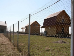 Забор из сетки рабицы в натяг с протяжкой арматуры 150 метров фото в Некрасовском