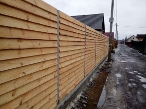 Деревянный забор елочка 150 метров фото в Некрасовском