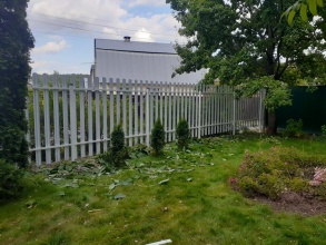 Забор из евроштакетника с забивными столбами 25 метров фото в Некрасовском